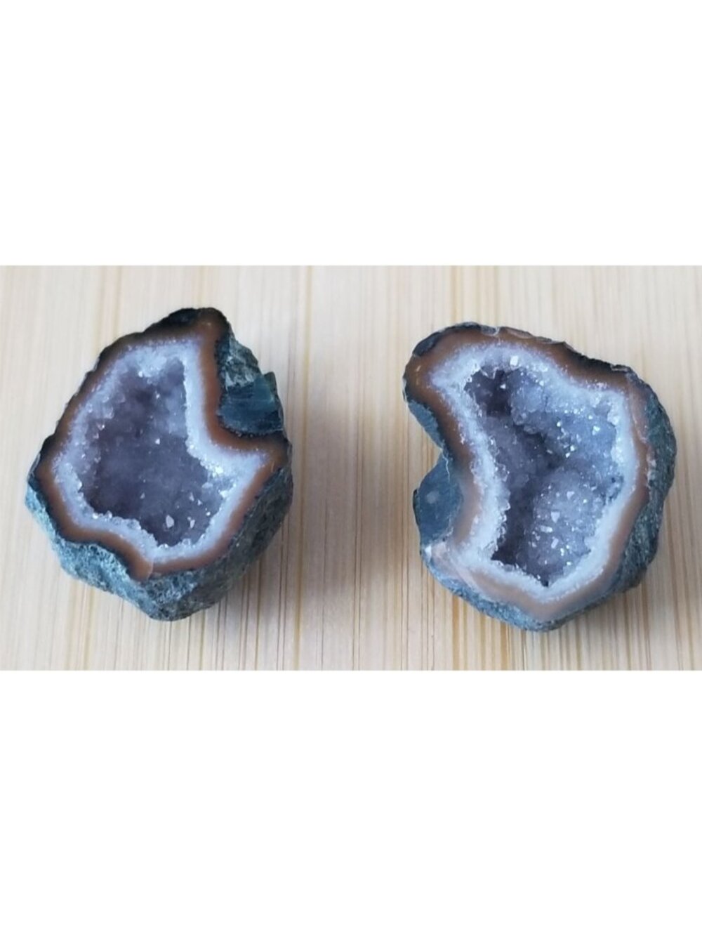 Gemstone Loose Pair Black Titanium Crystal Druzy  Matched Pair 25 ct  5 gr 15 mm